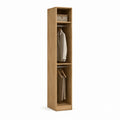 Armoire ouverte rectangulaire en panneaux de particules décor chêne avec 2 tringles 200 x 40 x 45 cm